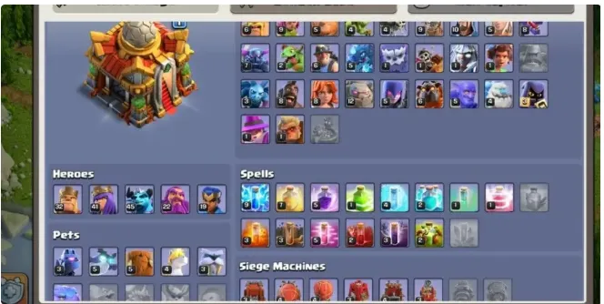 COC276 TH16 5 Builders Gems 1358 BK32 AQ41 MP45 GW22 RC19 Snake Bracelet17 Giant Gauntlet13 Frozen Arrow14 Magic Mirror1 CWL170